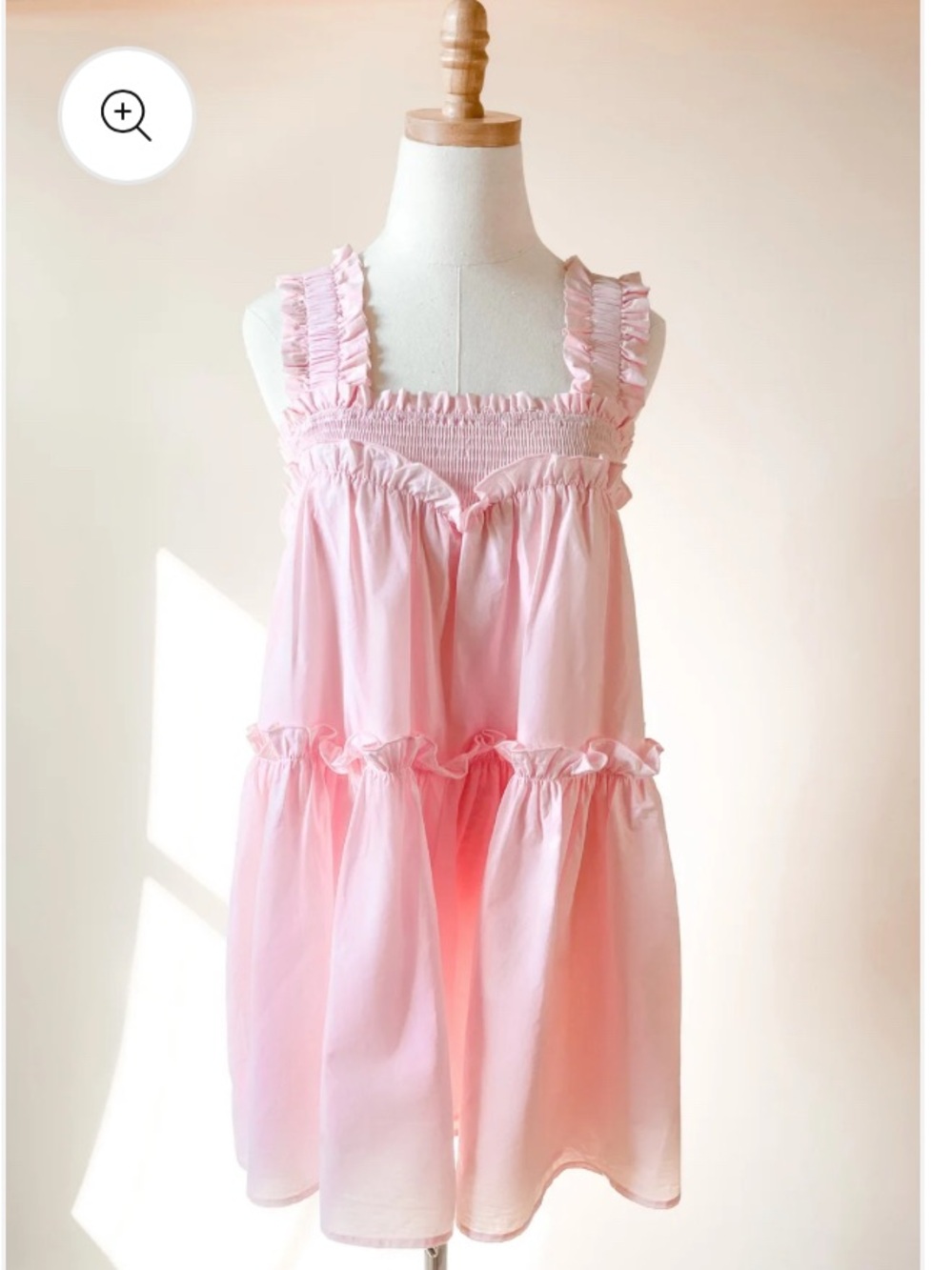 The Impeccable Pig Light Pink Ruffled Mini Dress